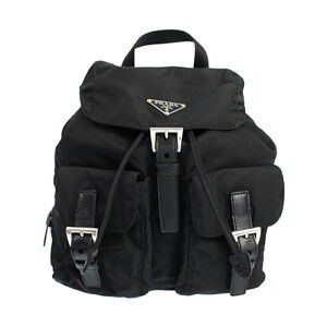 PRADA Two Pocket Tessuto Backpack Rucksack Daybag Black